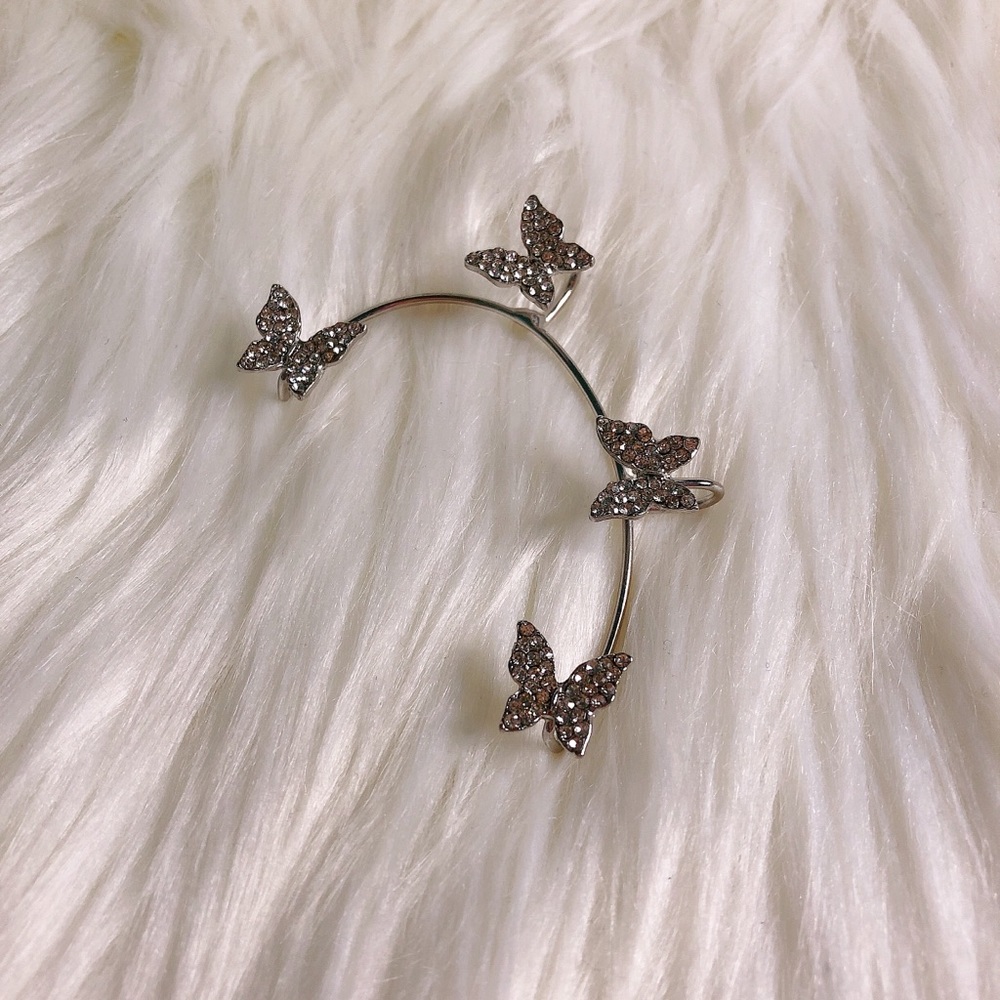 NEW Cute Butterfly Rhinestone Ear Cuff